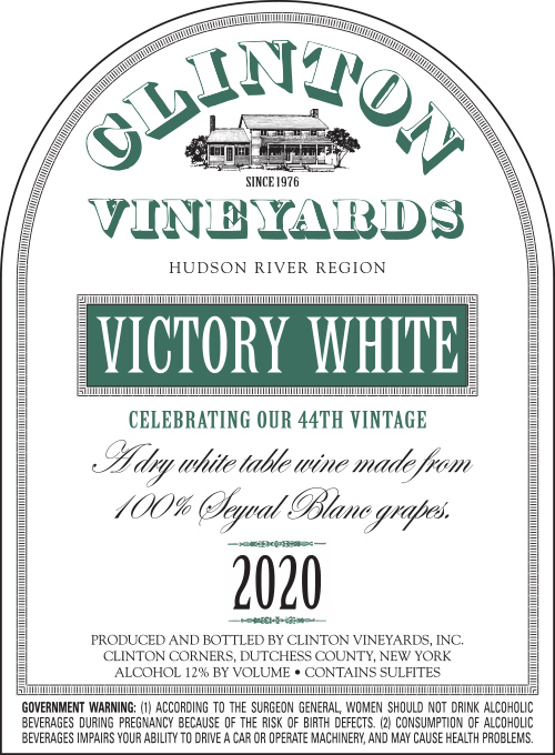 Clinton Vineyards Victory White Wine Label